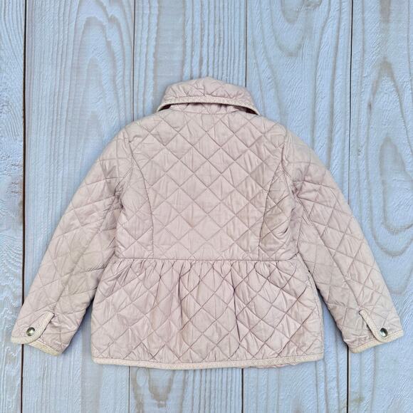 Ralph Lauren Quilted Kids Girls Size 6 Corduroy Trim Jacket Light Pink - Picture 2 of 10